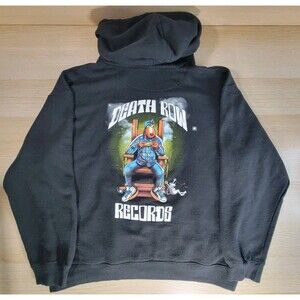 Death Row Records x Crooks & Castles Snoop Graphic Hoodie Sweatshirt Black Large